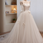 Robe de mariée beauté A-Line, décolleté en cœur, plissée, D3302