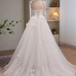 Robe de mariée beauté A-Line, décolleté en cœur, plissée, D3302