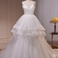Robe de mariée beauté A-Line, décolleté en cœur, plissée, D3302