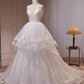 Robe de mariée beauté A-Line, décolleté en cœur, plissée, D3302