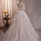 Robe de mariée beauté A-Line, décolleté en cœur, plissée, D3302
