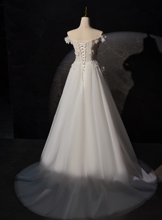 Beauty Brautkleid A-Linie Herzausschnitt Plissee Brautkleid D3302