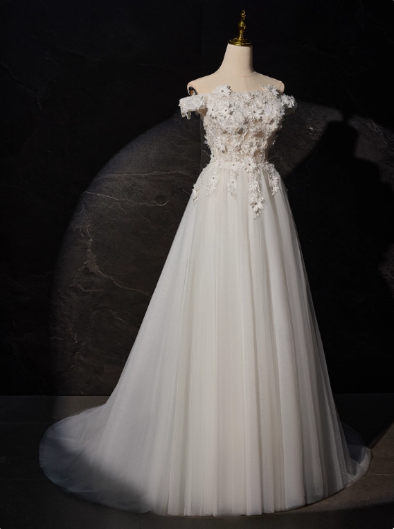 Beauty Brautkleid A-Linie Herzausschnitt Plissee Brautkleid D3302