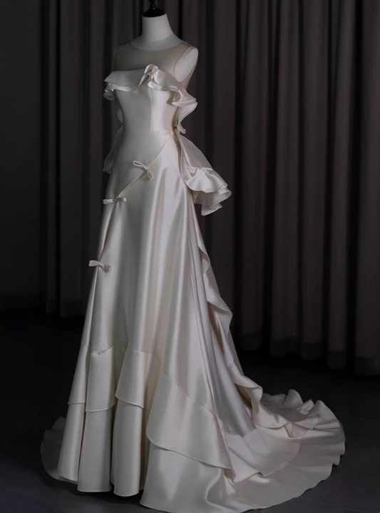 Beauty Brautkleid A-Linie Herzausschnitt Plissee Brautkleid D3302