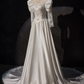 Robe de mariée beauté A-Line, décolleté en cœur, plissée, D3302