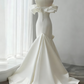 Stunning Wedding Dress Off Shoulder Pleated Mermaid Wedding Dress   D3483
