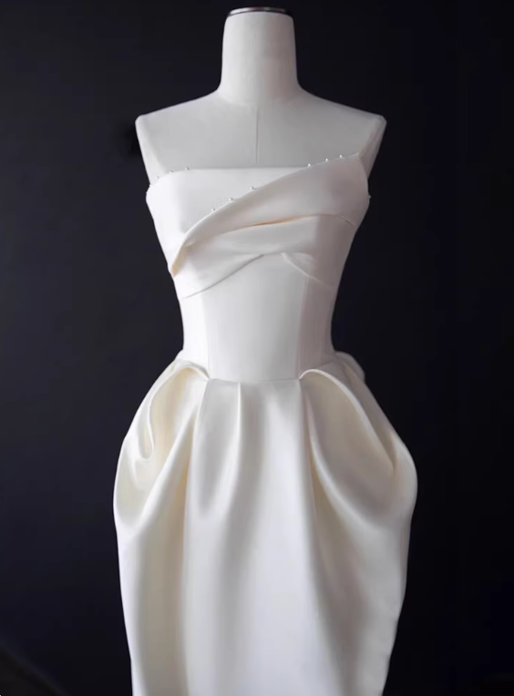 Beauty Brautkleid A-Linie Herzausschnitt Plissee Brautkleid D3302