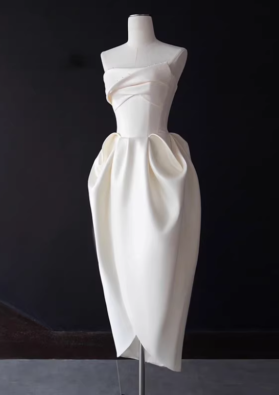 Beauty Brautkleid A-Linie Herzausschnitt Plissee Brautkleid D3302