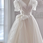 Beauty Wedding Dress V-neck Pleated Wedding Dress  D3487