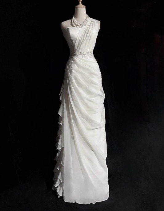 Robe de mariée beauté A-Line, décolleté en cœur, plissée, D3302