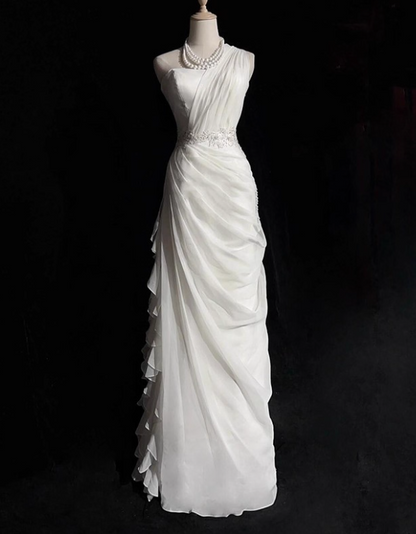 Robe de mariée beauté A-Line, décolleté en cœur, plissée, D3302