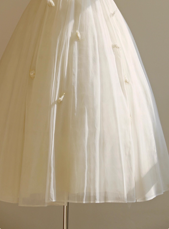 Stunning Wedding Dress Strapless Pleated Tulle Wedding Dress  D3491