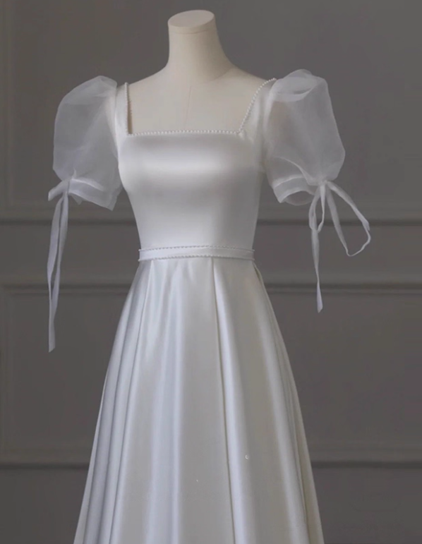 Beauty Brautkleid A-Linie Herzausschnitt Plissee Brautkleid D3302