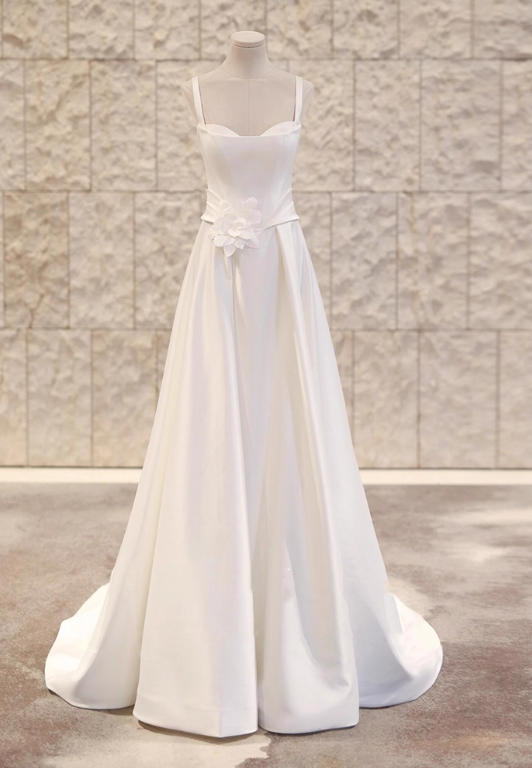 Beauty Brautkleid A-Linie Herzausschnitt Plissee Brautkleid D3302