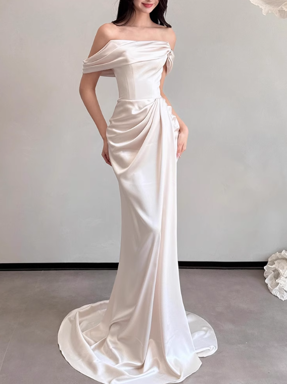 Beauty Brautkleid A-Linie Herzausschnitt Plissee Brautkleid D3302