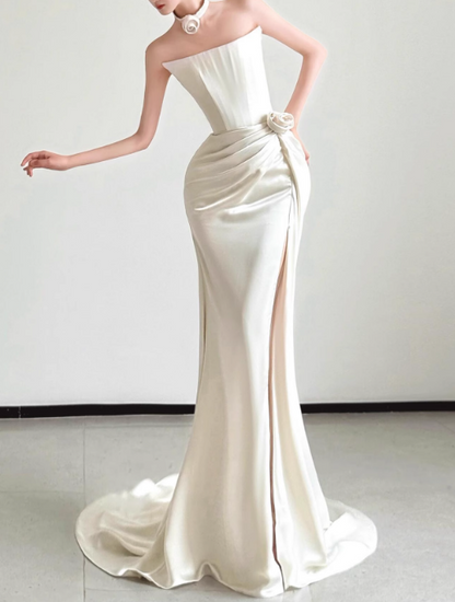 Beauty Brautkleid A-Linie Herzausschnitt Plissee Brautkleid D3302