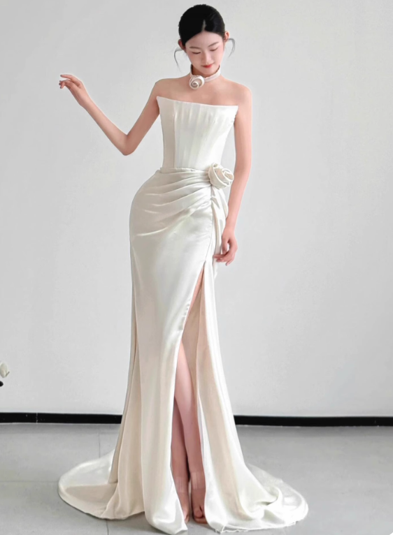 Beauty Brautkleid A-Linie Herzausschnitt Plissee Brautkleid D3302