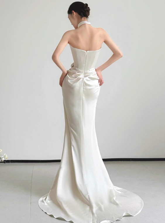 Beauty Brautkleid A-Linie Herzausschnitt Plissee Brautkleid D3302