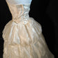 Vintage Wedding Dress Strapless Pleated Wedding Dress   D3523