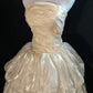 Vintage Wedding Dress Strapless Pleated Wedding Dress   D3523
