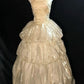 Vintage Wedding Dress Strapless Pleated Wedding Dress   D3523