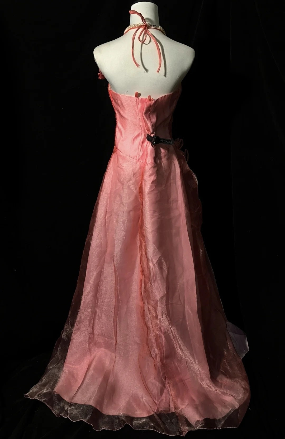 Beauty Prom Dress A Line Halter Pleated Tulle Evening Dress Birthday Party Dress  D3527