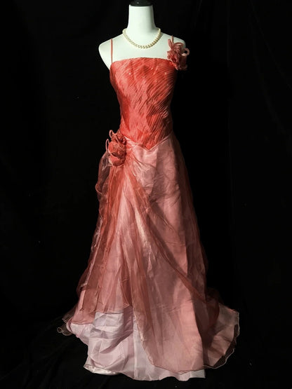 Beauty Prom Dress A Line Halter Pleated Tulle Evening Dress Birthday Party Dress  D3527