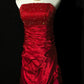 Stunning Prom Dress A Line Strapless Pleated Tiered Evening Dress Gala Dress   D3529