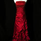 Stunning Prom Dress A Line Strapless Pleated Tiered Evening Dress Gala Dress   D3529