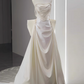 Elegant Wedding Dress A Line Strapless Pleated Wedding Dress  D3254