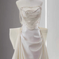 Elegant Wedding Dress A Line Strapless Pleated Wedding Dress  D3254