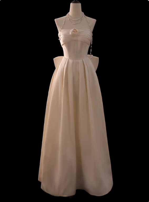 Pretty Wedding Dress A Line Strapless Pleated Wedding Dress  D3255