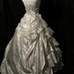 Vintage Wedding Dress Strapless Pleated Tiered Wedding Dress     D3557