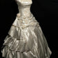 Vintage Wedding Dress Strapless Pleated Tiered Wedding Dress     D3557