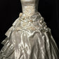 Vintage Wedding Dress Strapless Pleated Tiered Wedding Dress     D3557