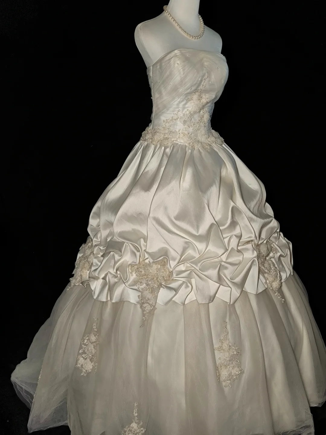 Beauty Brautkleid A-Linie Herzausschnitt Plissee Brautkleid D3302