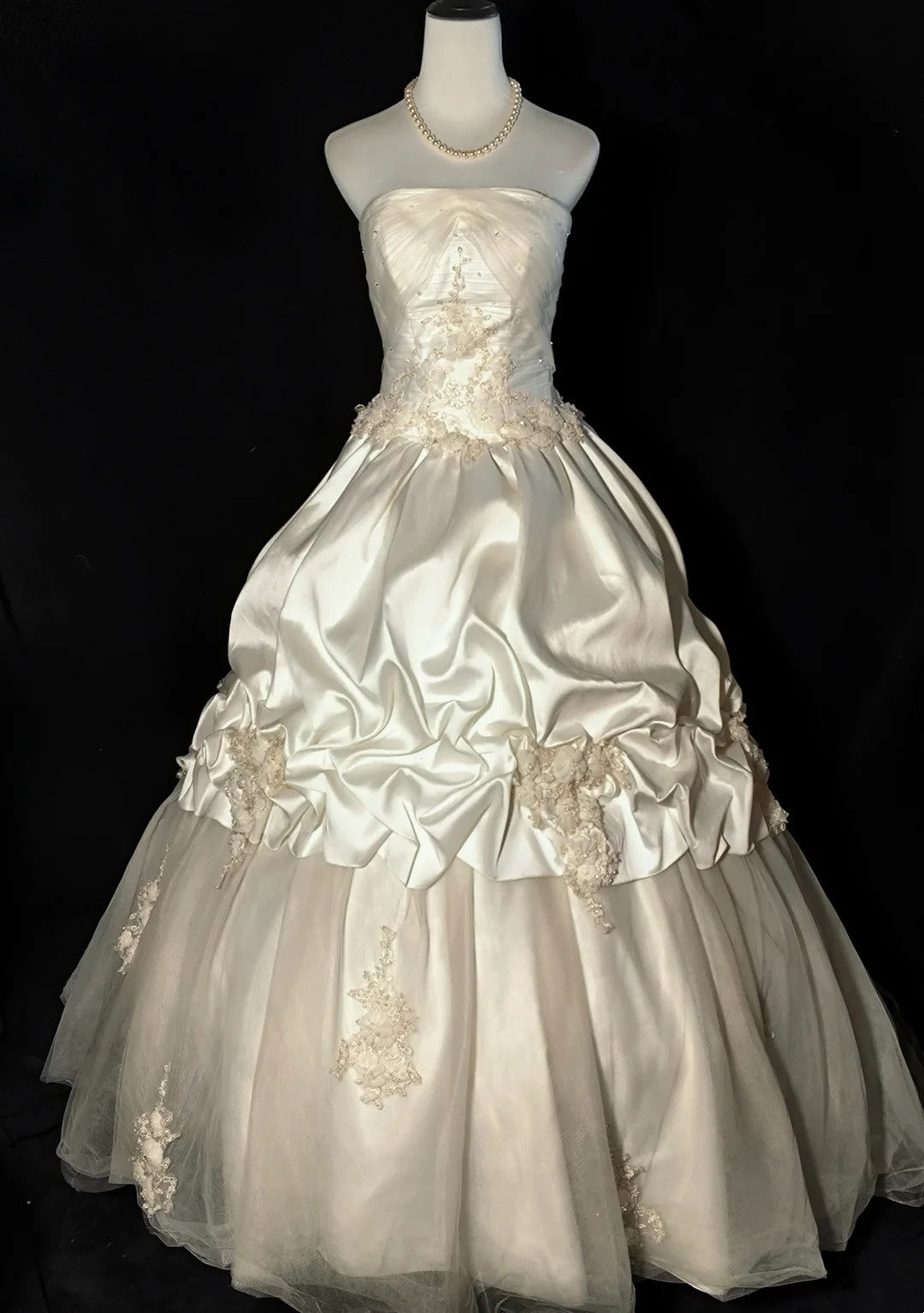 Beauty Brautkleid A-Linie Herzausschnitt Plissee Brautkleid D3302