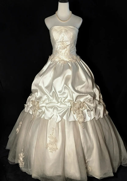 Beauty Brautkleid A-Linie Herzausschnitt Plissee Brautkleid D3302