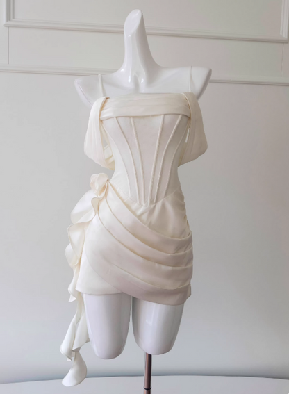 Beauty Homecoming-Kleid Spaghettiträger Plissee Kurzes Ballkleid Geburtstagsparty-Outfits Cocktailkleid D3339