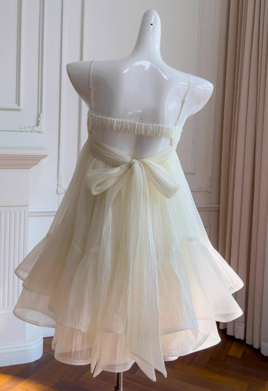 Beauty Homecoming-Kleid Spaghettiträger Plissee Kurzes Ballkleid Geburtstagsparty-Outfits Cocktailkleid D3339