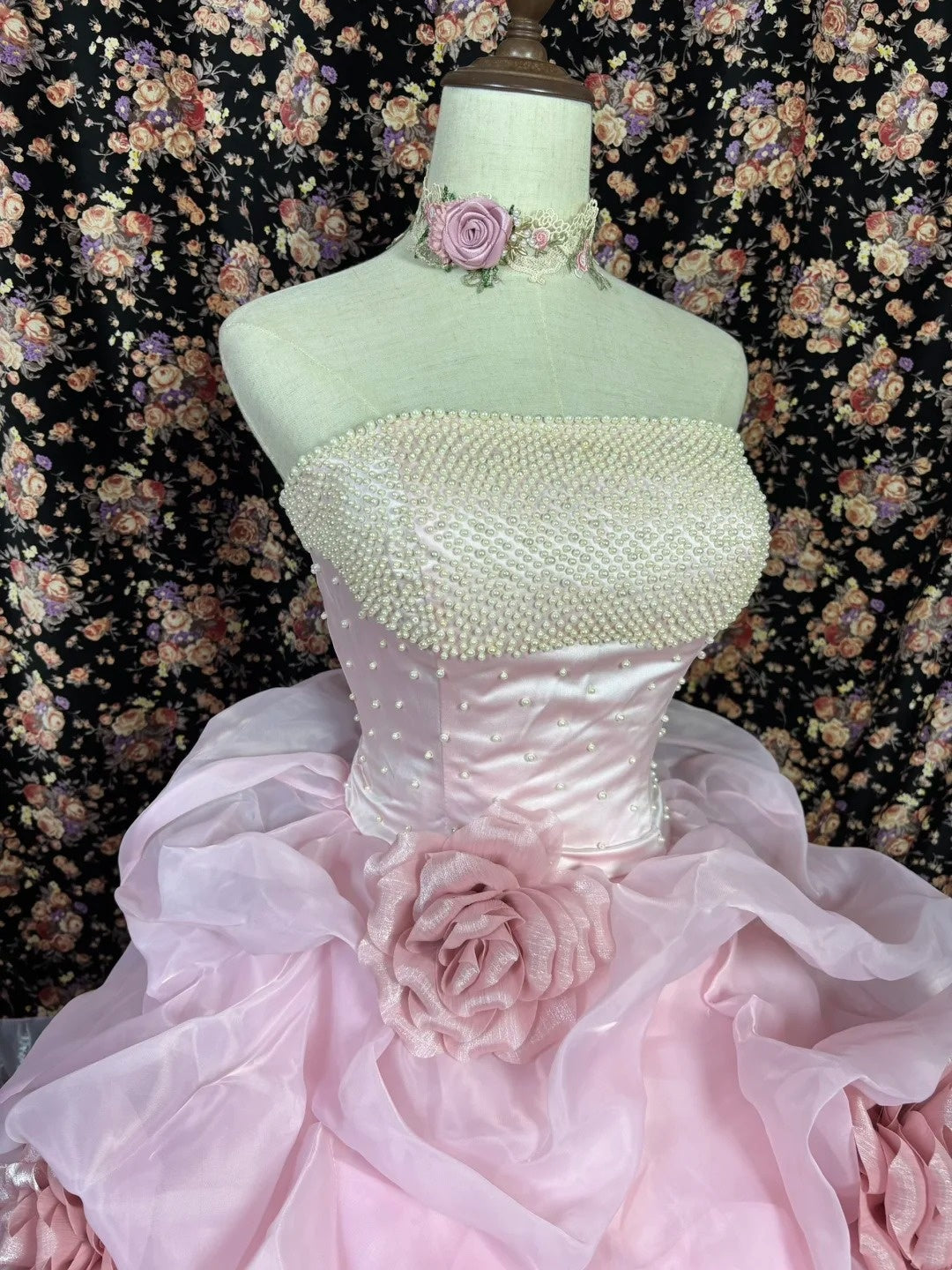 Sweet Prom Dress Strapless Pleated Ball Gown Evening Dress Quinceanera Dress  D3574