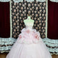 Sweet Prom Dress Strapless Pleated Ball Gown Evening Dress Quinceanera Dress  D3574