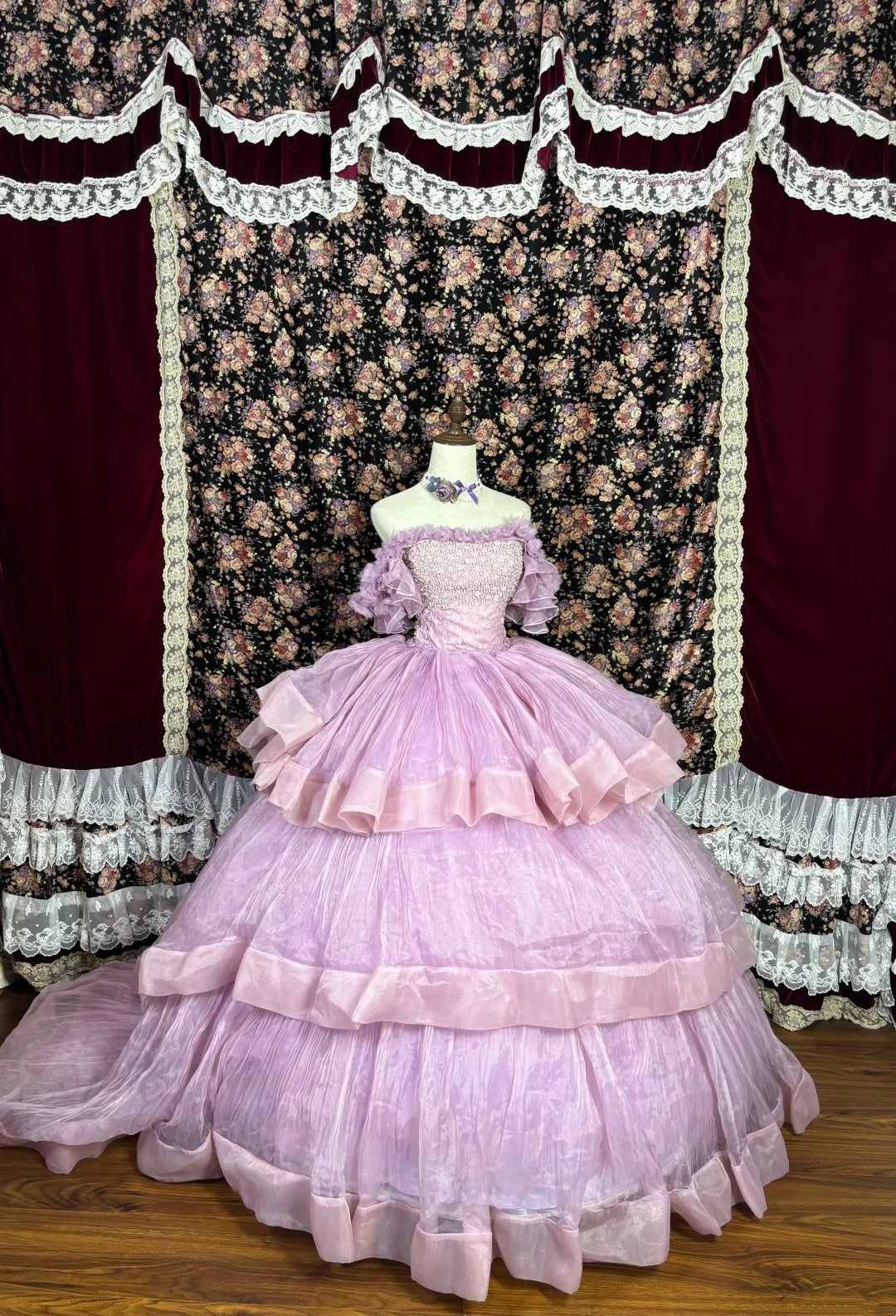 Beauty Prom Dress Off Shoulder Pleated Tulle Ball Gown Evening Dress Sweet 16 Dress  D3576