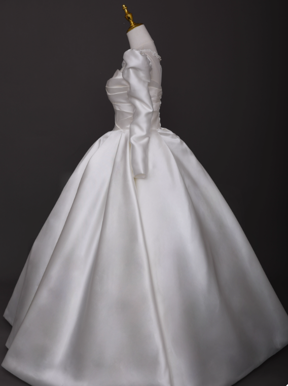 Beauty Brautkleid A-Linie Herzausschnitt Plissee Brautkleid D3302