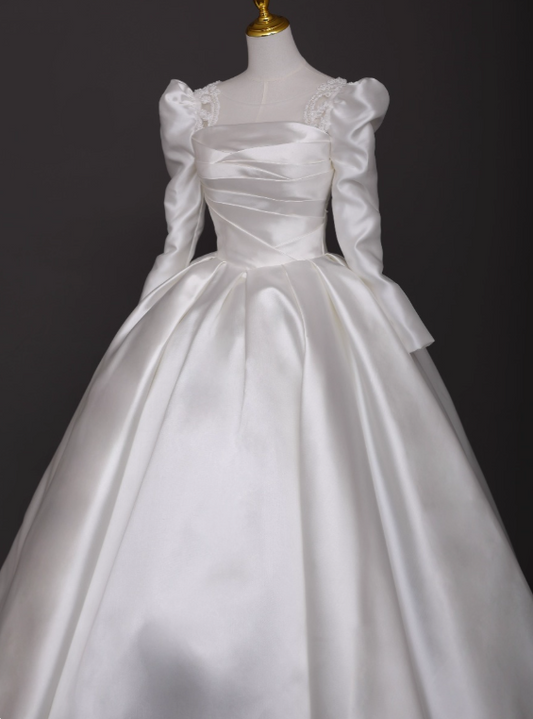 Beauty Brautkleid A-Linie Herzausschnitt Plissee Brautkleid D3302
