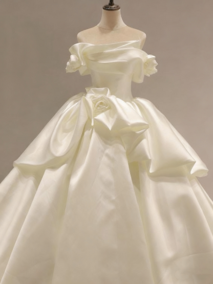 Beauty Brautkleid A-Linie Herzausschnitt Plissee Brautkleid D3302