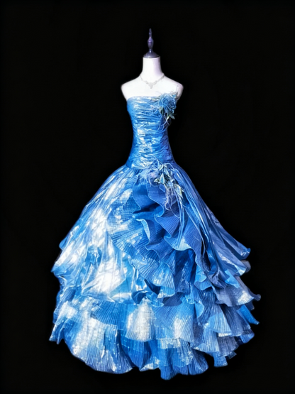 Glänzendes Ballkleid mit herzförmigem Pailletten-Meerjungfrauen-Abendkleid, Galakleid, Geburtstagspartykleid, D3415