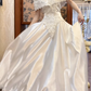 Vintage Wedding Dress V-neck Pleated Wedding Dress    D3589