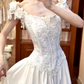 Beauty Brautkleid A-Linie Herzausschnitt Plissee Brautkleid D3302