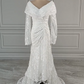 Robe de mariée beauté A-Line, décolleté en cœur, plissée, D3302